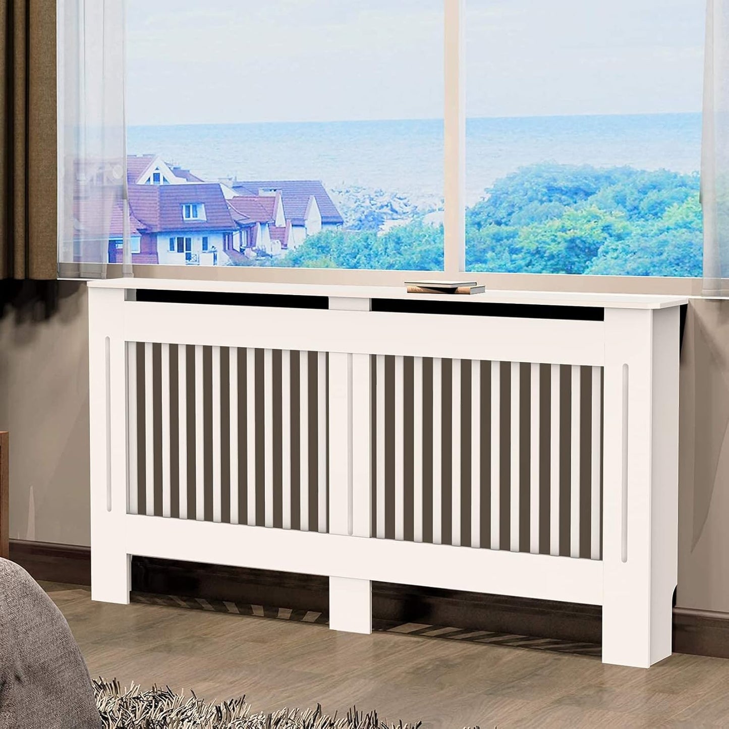 White Radiator Cover Decorative Wall Mounted Panel