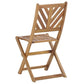 Bistro Patio Set Wooden Table and 2 Chairs Outdoor Garden Furniture