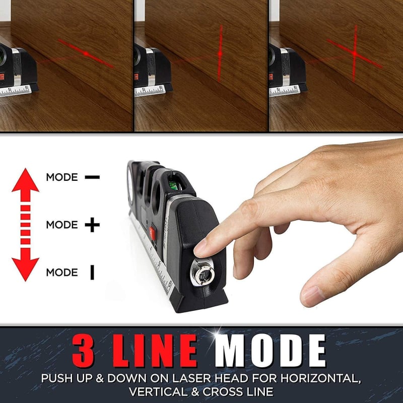 Multifunction Laser Level with Measuring Tape and Ruler