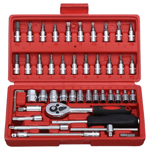 46 Piece Tool Kit with Wrenches and Hand Tools