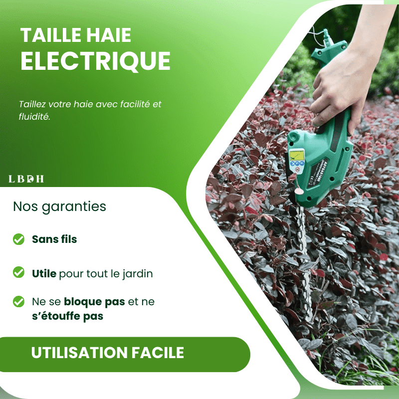 Cordless Electric Hedge Trimmer Battery Powered Outdoor Garden Tool
