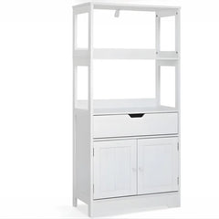 Bathroom Vanity Cabinet with Drawers and 2 Shelves White Storage Organizer